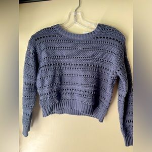 RSQ Tilly’s blue crew neck sheer sweater